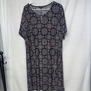 Ava & Grace Black and White Patterned Maxi Dress